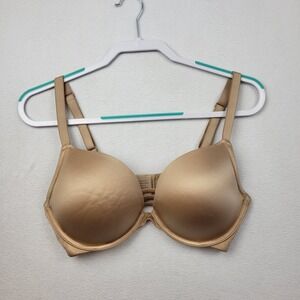 Soma Stunning Push Up Bra 36DD Tan Nude Underwire Padded Back Closure